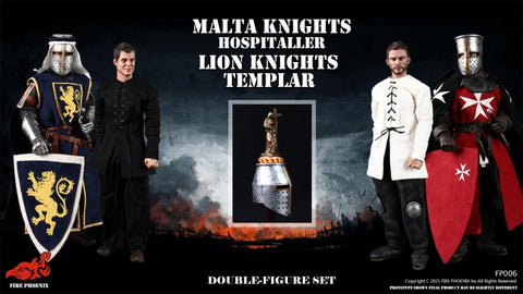 FIRE PHOENIX FP006 1/6 MALTA KNIGHT HOSPITALLER & LION KNIGHT TEMPLAR DOUBLE FIGURE SET