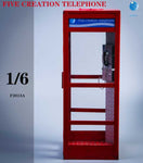 FIVETOYS: F2013A 1/6 A Telephone Booth (RED VARIANT)