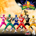 ThreeZero 3Z0310_CB Mighty Morphin Power Rangers – 1/6 Core Rangers + Green Ranger Six-Pack