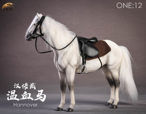 JXK Studio: JXK013 1/12th Scale Hannover Horse (Letter C, White w/ Grey)