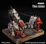 TWTOYS Fire Hydrant Ruin Scene Platform Diorama 1/6 or 1/12 TW1923