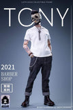 YUANXINGSHI JC-001 1/6 Gathering Trend Series FirstRound Oil head Barber Tony