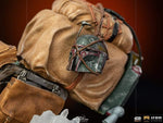 (WAITLIST) Iron Studios LUCSWR48721-10 1/10 The Mandalorian on Speederbike Deluxe Art Scale-The Mandalorian