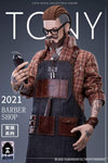 YUANXINGSHI JC-001 1/6 Gathering Trend Series FirstRound Oil head Barber Tony