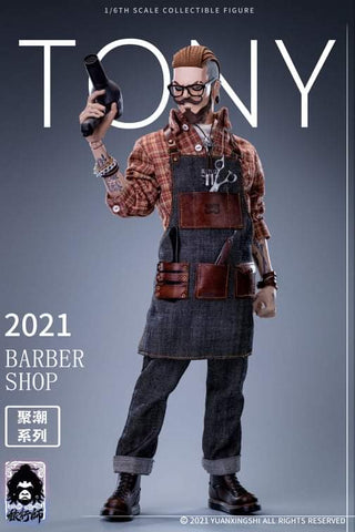 YUANXINGSHI JC-001 1/6 Gathering Trend Series FirstRound Oil head Barber Tony